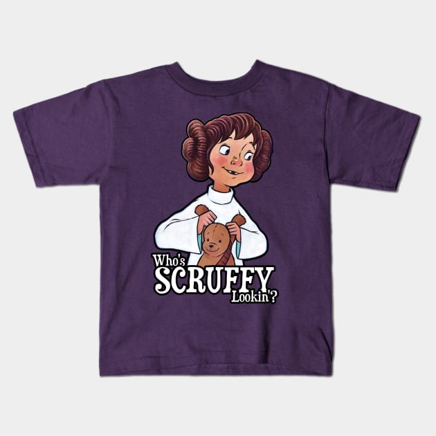 Who's Scruffy Looking? Kids T-Shirt by Art By James Hance